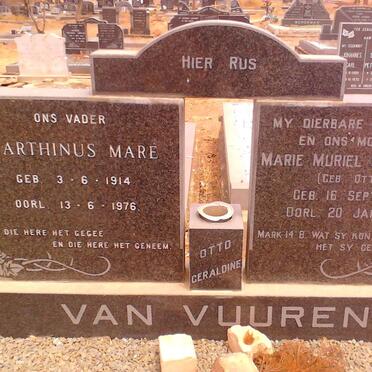 VUUREN Marthinus Mare, van 1914-1976 &amp; Maria Muriel Geraldine OTTO 1911-1971