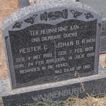 WANNENBURG Johan B.R. 1878-1958 &amp; Hester C. 1888-1980