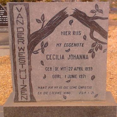 WESTHUIZEN Cecila Johanna, van der 1899-1971