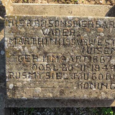 WESTHUISEN Marthinus, v 1867-1944