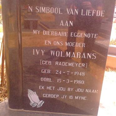 WOLMARANS Ivy nee RADEMEYER 1948-1980