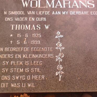 WOLMARANS Thomas W. 1925-1999