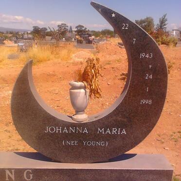 YOUNG Johanna Maria nee YOUNG 1943-1998