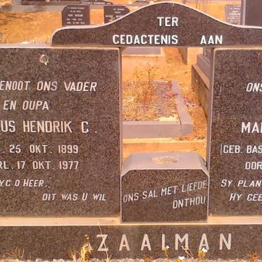 ZAAYMAN Jakobus Hendrik C. 1899-1977 &amp; Maria J.J. BASSON 1914-1983