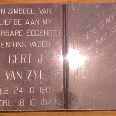 ZYL Gert J., van 1907-1977