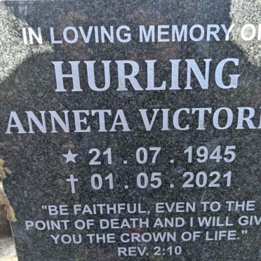 HURLING Anneta Victoria 1945-2021