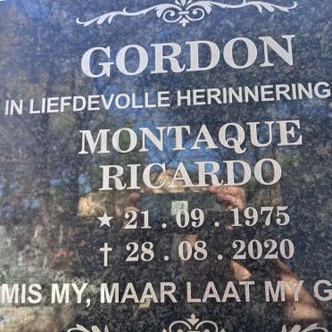 GORDON Montaque Ricardo 1975-2020