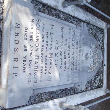 BARRON Solomon  -1933 