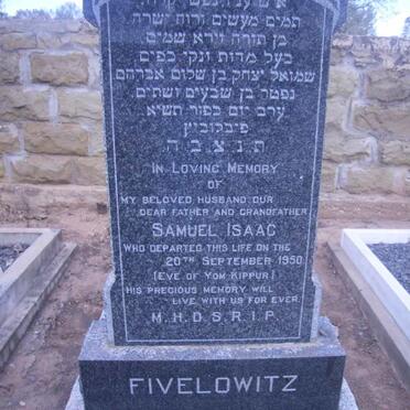 FIVELOWITZ Samuel Isaac -1950