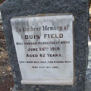 FIELD Louis  -1919 