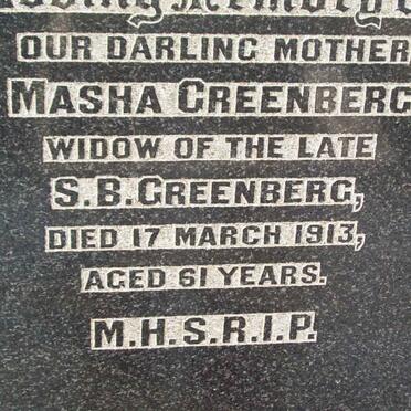 GREENBERG Masha  -1913 