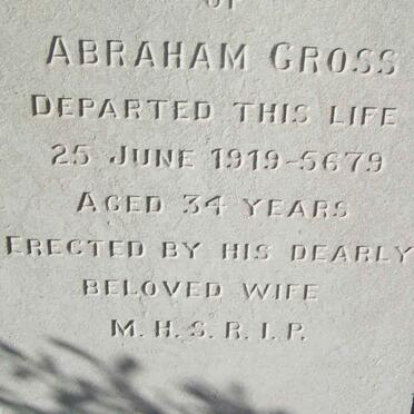 GROSS Abraham  -1919