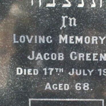 GREEN Jacob   -1917 