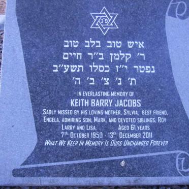JACOBS Keith Barry 1950-2011
