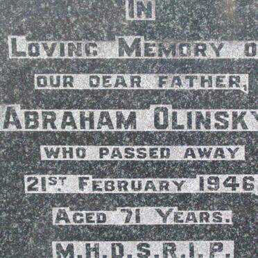 OLINSKY Abraham  -1946 