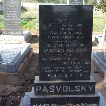 PASVOLSKY  Constance nee WOLFF  -1968