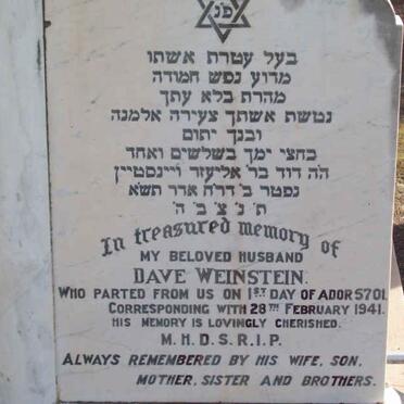 WEINSTEIN Dave  -1941