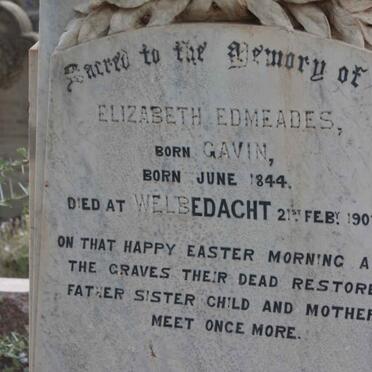 EDMEADES Elizabeth nee GAVIN 1844-1903