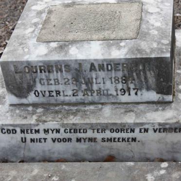 ANDERSON Lourens J. 1884-1917