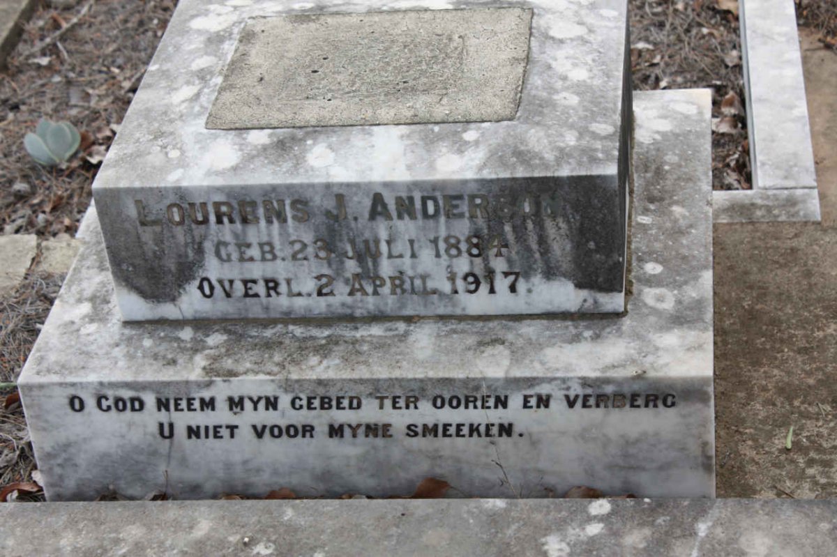 ANDERSON Lourens J. 1884-1917