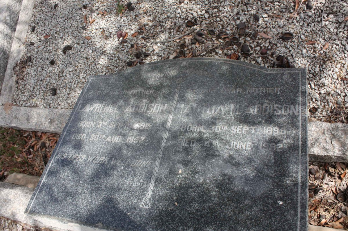 ADDISON Lawrence 1892-1952 &amp; Martha M. 1895-1982