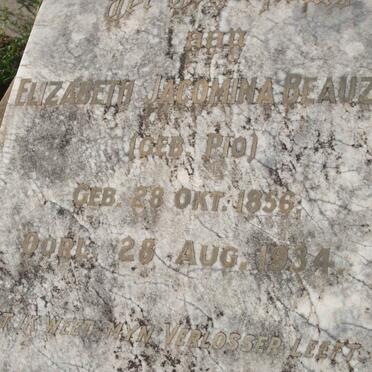 BEAUZEC Elizabeth Jacomina nee PIO  1856-1934