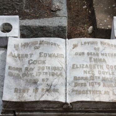 COOK Albert Edward 1887-1944 &amp; Emma Elizabeth DOYLE 1890-1957