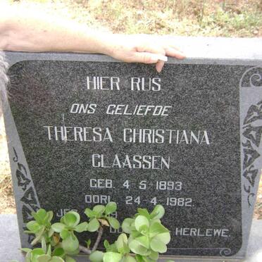 CLAASSEN Theresa Christiana 1893-1982