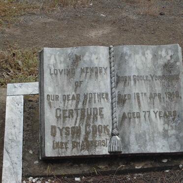 COOK Gertrude, Dyson nee CHAMBERS  -1948