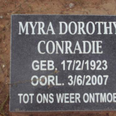 CONRADIE Myra Dorothy 1923-2007