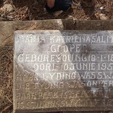 COOPER Maria Katriena Salmiena nee YOUNG 1877-1954