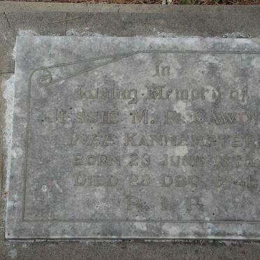 CAWDRY Jessie M.R. nee KANNEMEYER 1876-1941