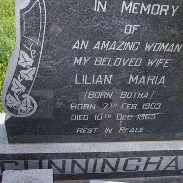 CUNNINGHAM Lilian Maria nee BOTHA 1903-1965
