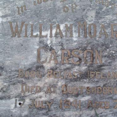 CARSON William Moarn  -1941 