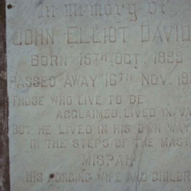 DAVIDS John Elliot 1899-1955
