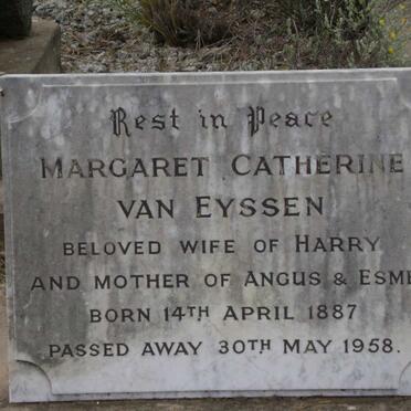 EYSSEN Margaret Catherine, van 1887-1958
