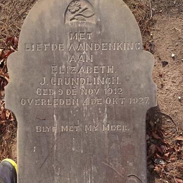 GRUNDLINGH Elizabeth J. 1912-1927