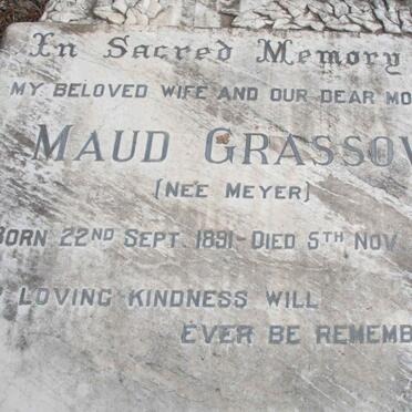 GRASSOW Maud nee MEYER 1891-1950