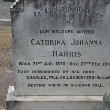 HARRIS Cathrina Johanna 1879-1948