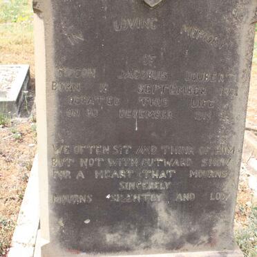 JOUBERT Gideon Jacobus 1891-1918