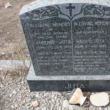 JUTA Laurence 1888-1957 &amp; Mary C. 1883-1965