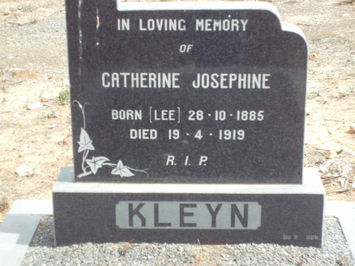 KLEYN Catherine Josephine nee LEE 1885-1919