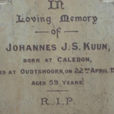 KUUN Johannes J.S. -1914