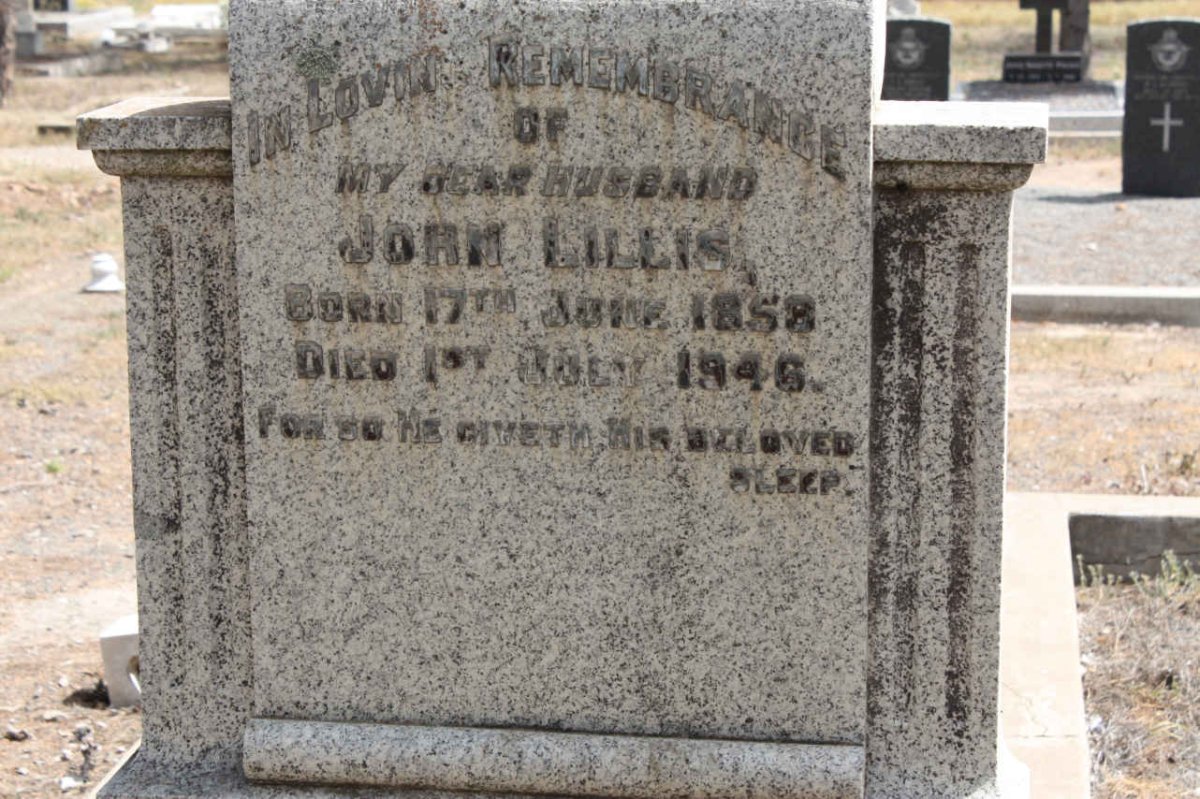 LILLIS John 1858-1946