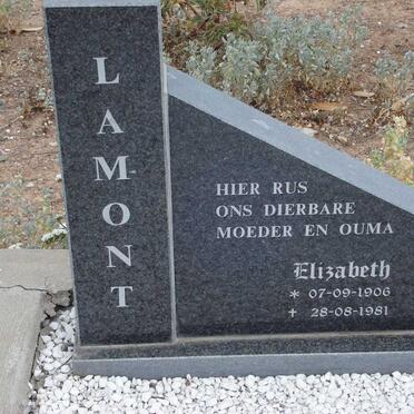 LAMONT Elizabeth 1906-1981
