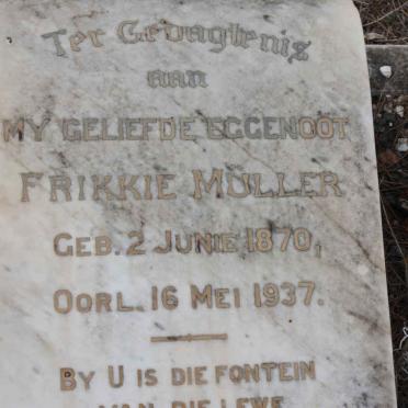 MÜLLER Frikkie 1870-1937