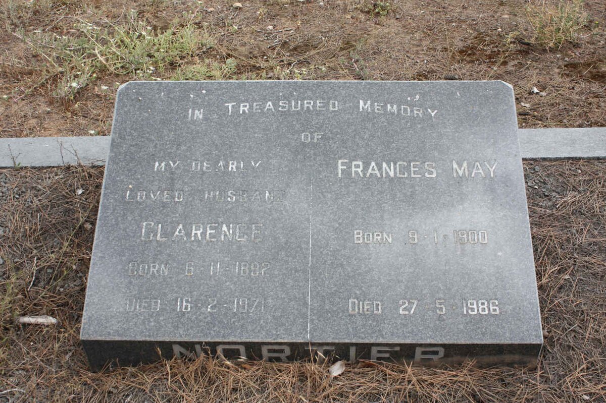 NORTIER Clarence 1892-1971 &amp; Frances May 1900-1986