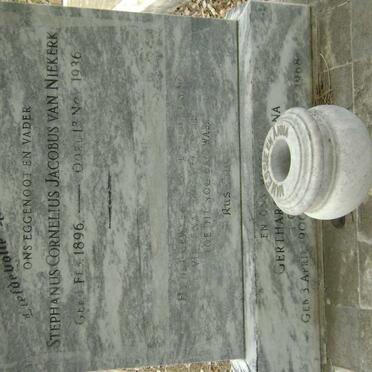 NIEKERK Stephanus Cornelius Jacobus, van 1896-1936 &amp; Gertharda Johanna BRITZ 1900-1968