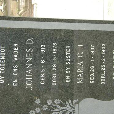 YOUNG Johannes D. 1913-1976 :: YOUNG Maria C.J. 1907-1933