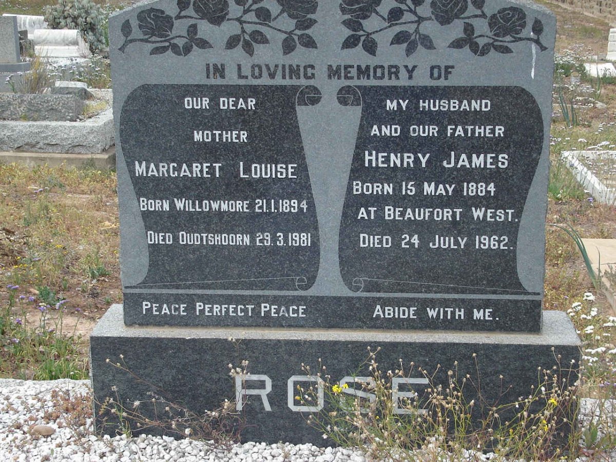 ROSE Henry James 1884-1962 &amp; Margaret Louise 1894-1981